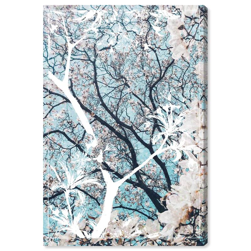 Wynwood Studio Prints Floral and Botanical Still Cherry Blossoms White and Modern & Contemporary Wall Art Canvas Print