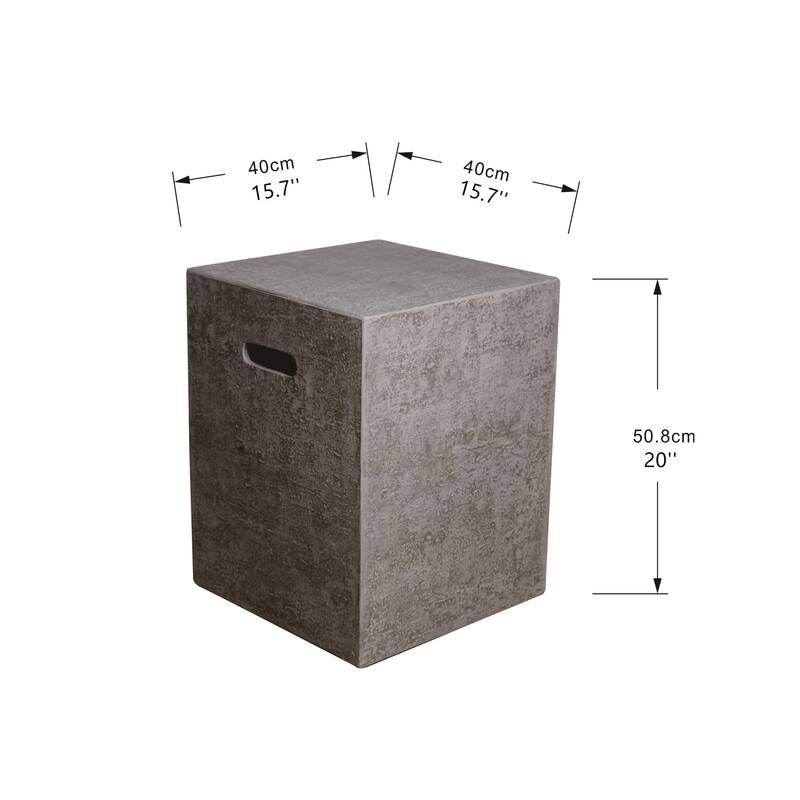 Elementi 20 in. H Light Grey Concrete Propane Tank Cover