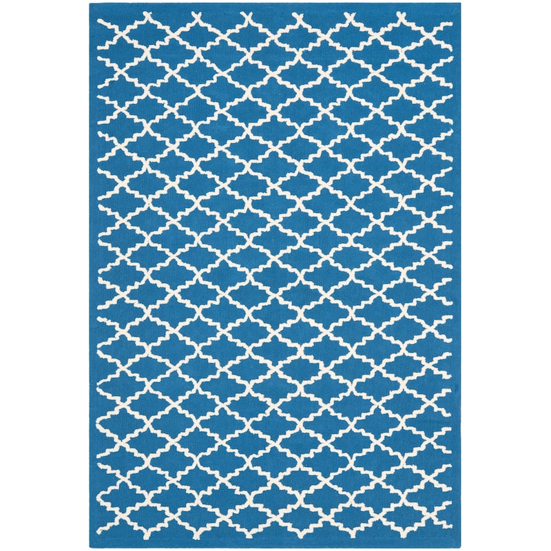 SAFAVIEH Handmade Newport Hayleigh Modern Cotton Rug - 3'9" x 5'9" - Indigo/Ivory