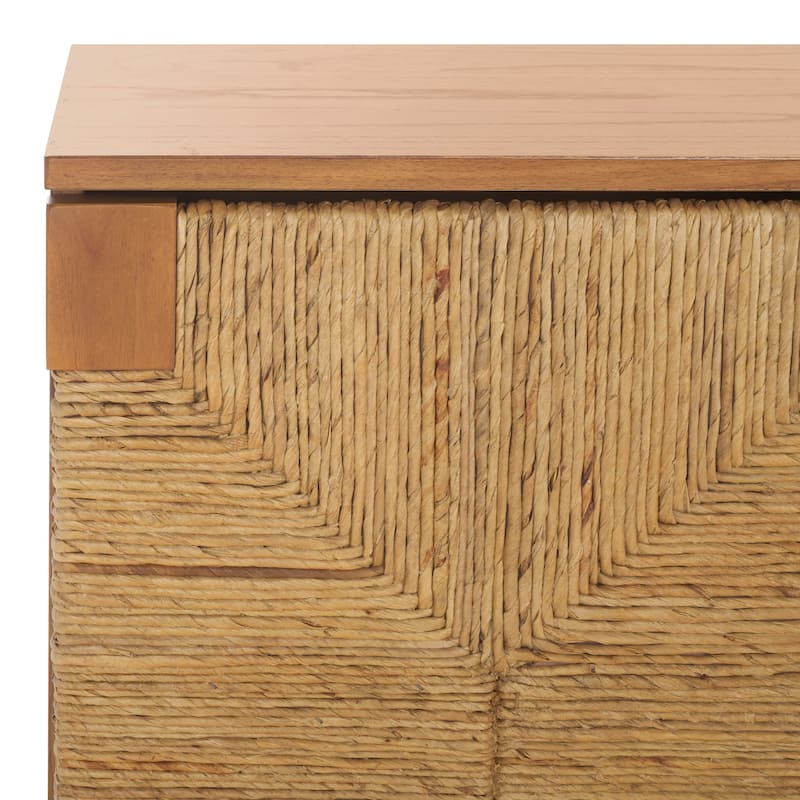 SAFAVIEH Couture Nedime Banana Stem 4-Door Sideboard - 69.8 In. W x 18.1 In. D x 32 In. H - 70Wx32Dx18H