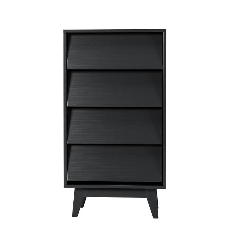 Vintage-style and Bevel Design Double Dresser with 4 Drawer