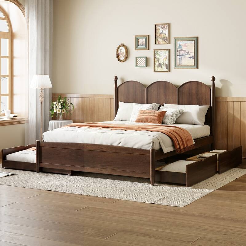 Platform Bed With with 2 Big Drawers
