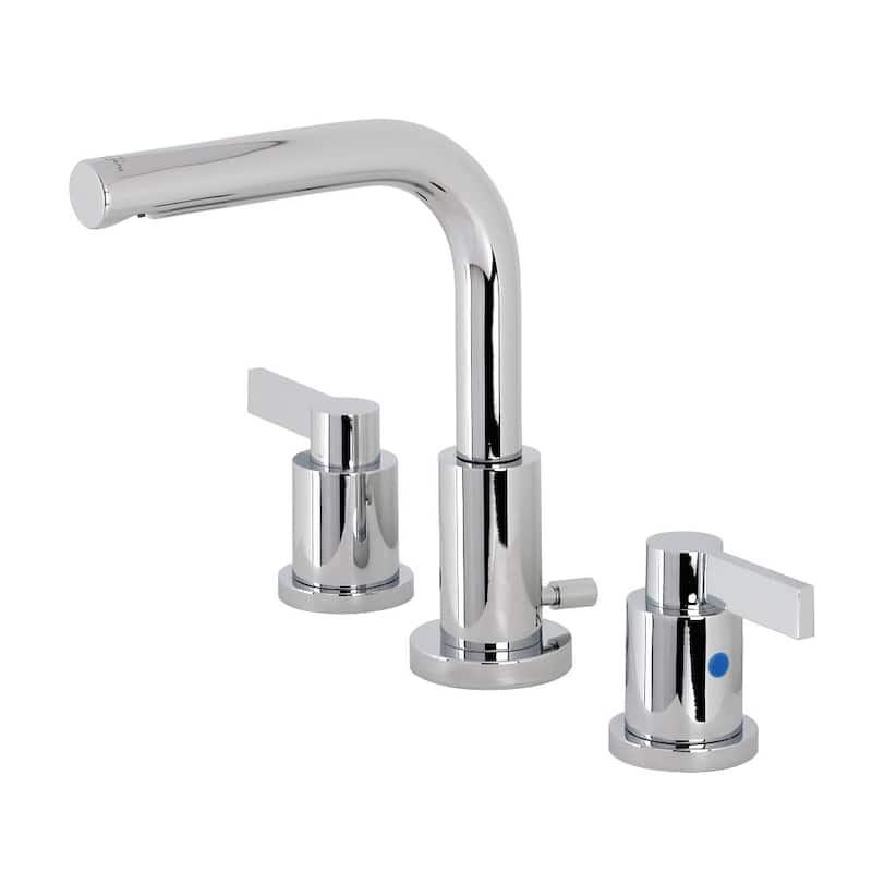 Kingston Brass NuvoFusion 1.2 GPM Deck Mounted Bathroom Faucet with - Polished Chrome