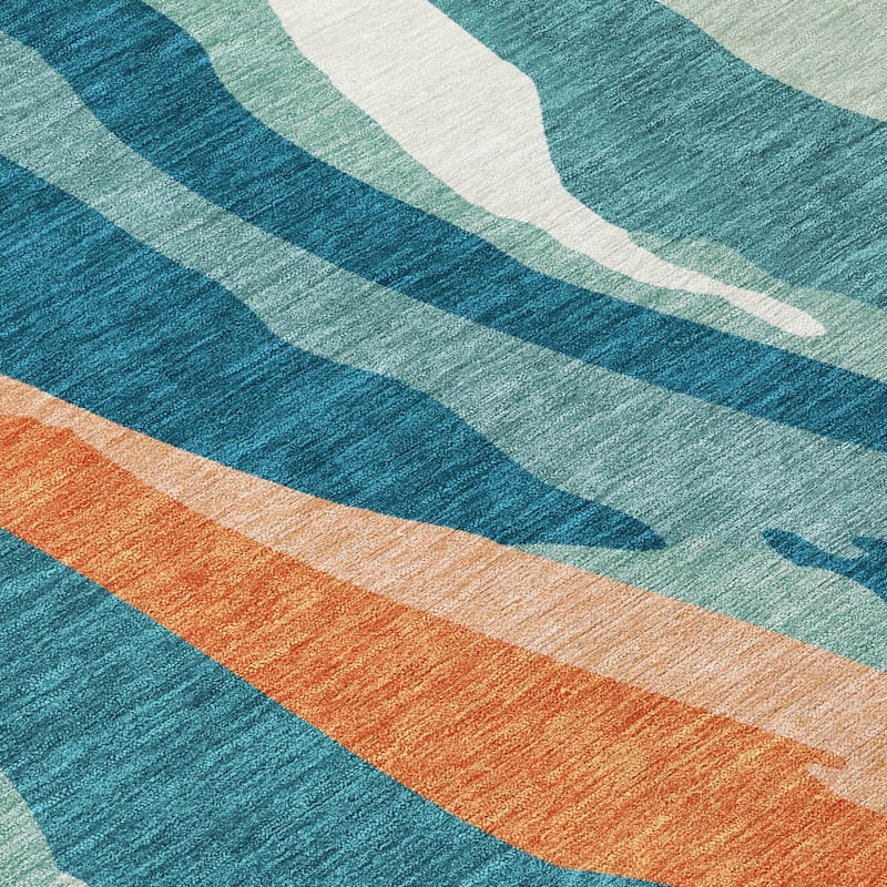 HomeRoots Abstract Transitional Rectangle Outdoor Rug