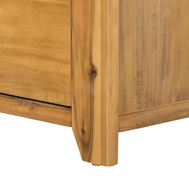 6-Drawer Solid Wood Double Dresser with Metal Handle for Bedroom, Living Room
