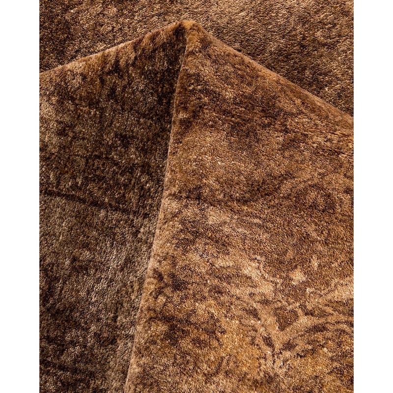 Contemporary Overdyed Wool Hand Knotted Area Rug - 6' 2" x 9' 1"