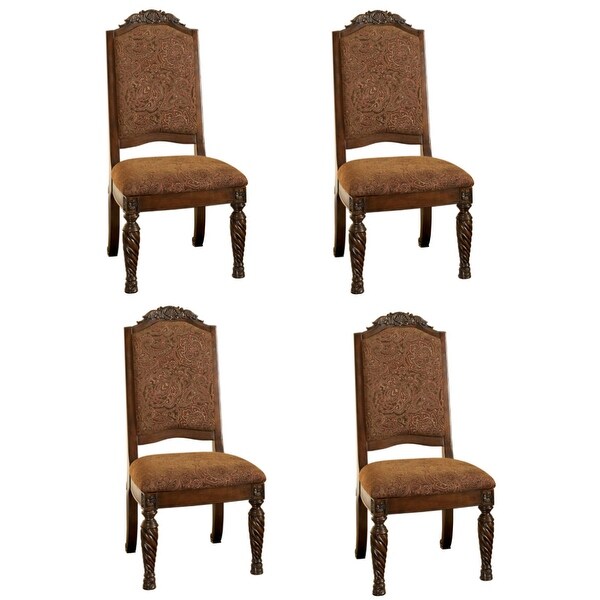 Ashley Furniture D553 02 North Shore Dark Brown Dining Room Cushioned Seat Chair 4 Pack