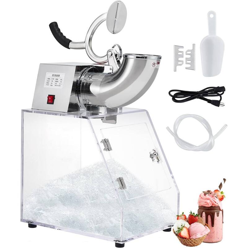 Commercial Grade 350W Ice Crusher for Home, Bar, Restaurant - N/A
