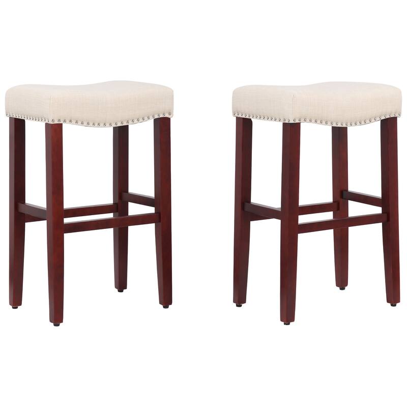 Jameson Upholstered Polyester Cherry 29 Inch Bar Stool (Set Of 2)