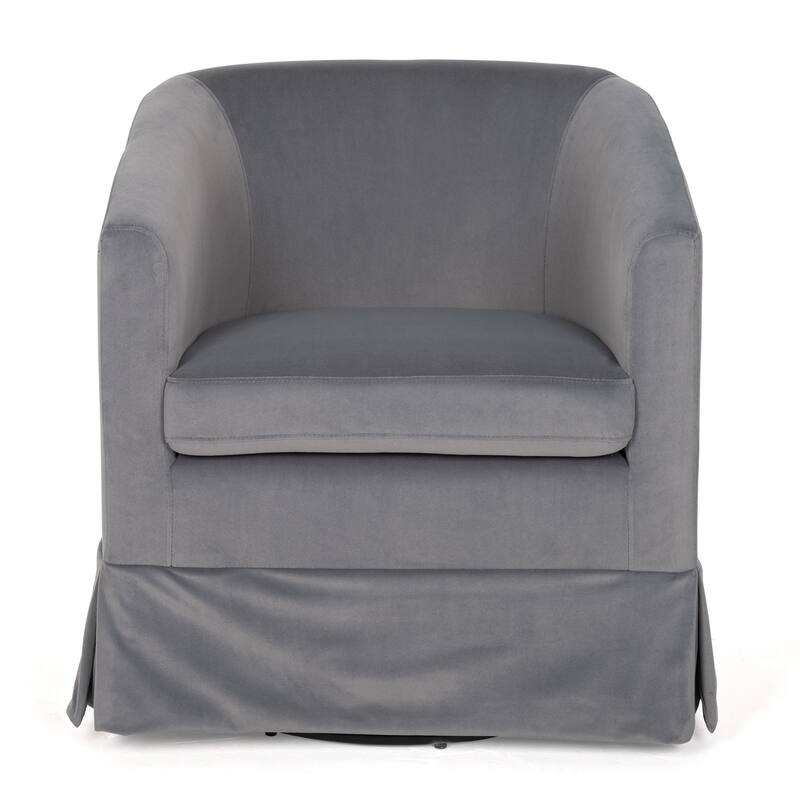 Solid Wood Frame Padded Seat Swivel Chair.