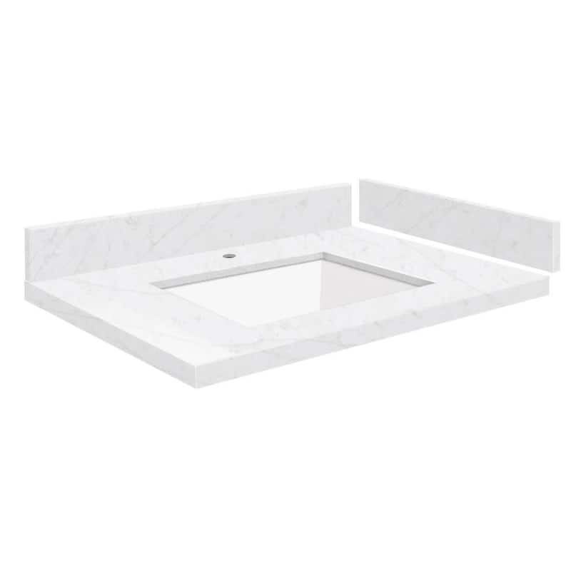 Transolid VT27.5x22-1KU-1 Silestone 28" Quartz Vanity Top with