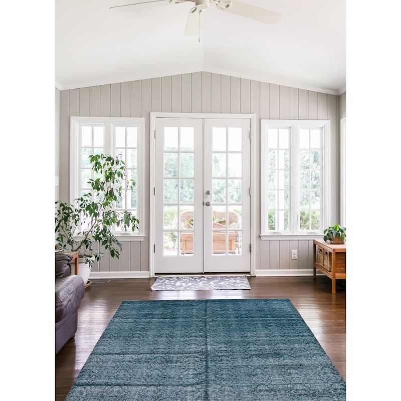 ECARPETGALLERY Hand-knotted Heritage Blue Wool Rug - 9'10 x 15'0