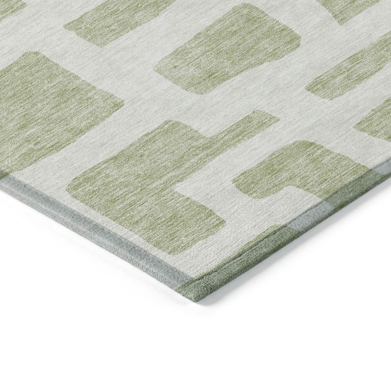 HomeRoots Abstract Transitional Rectangle Outdoor Rug