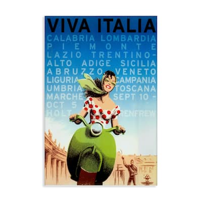 Stupell Vintage Italy Travel Ad Canvas Wall Art Design By Marcus Jules