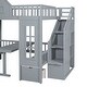 preview thumbnail 16 of 38, Full over Full Bunk Bed With Changeable Table,Conversation Desk