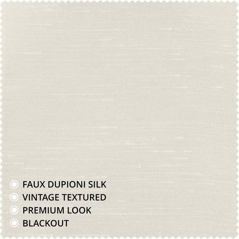 Exclusive Fabrics Textured Dupioni Faux Silk Blackout Grommet Curtain Panel