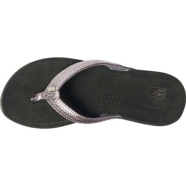 reef silver flip flops