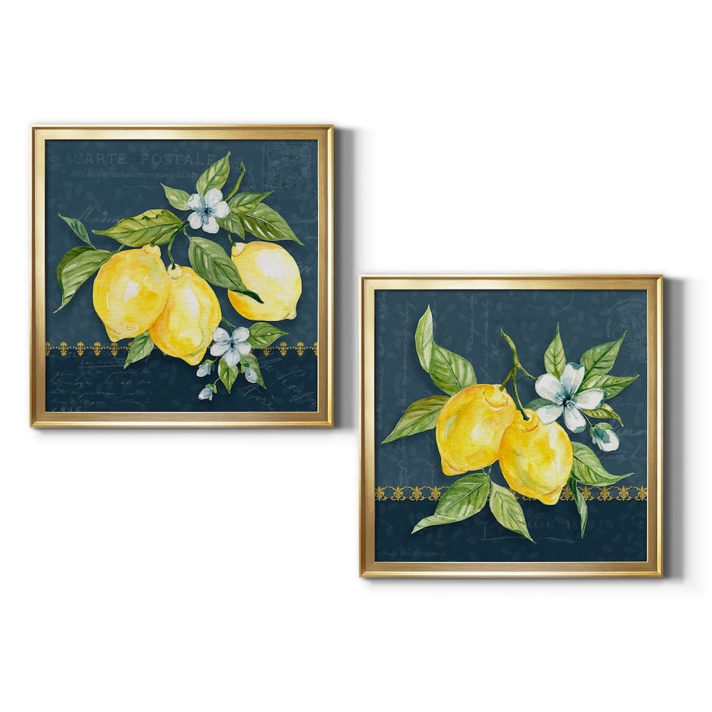 Blue Lemon Squeeze I Premium Framed Canvas - Ready to Hang