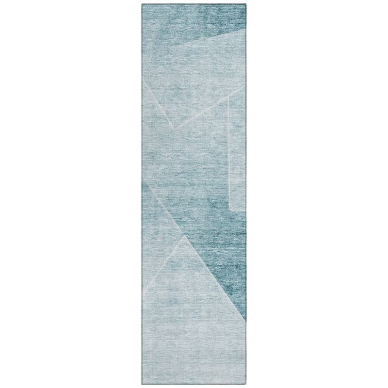 Machine Washable Indoor/ Outdoor Chantille Contemporary Abstract Rug