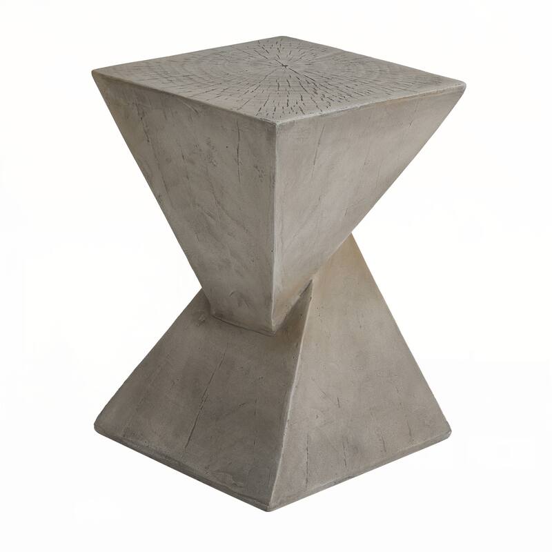 outdoor GEOMETRIC MGO SIDE TABLE,LIGHT GRAY COLOR