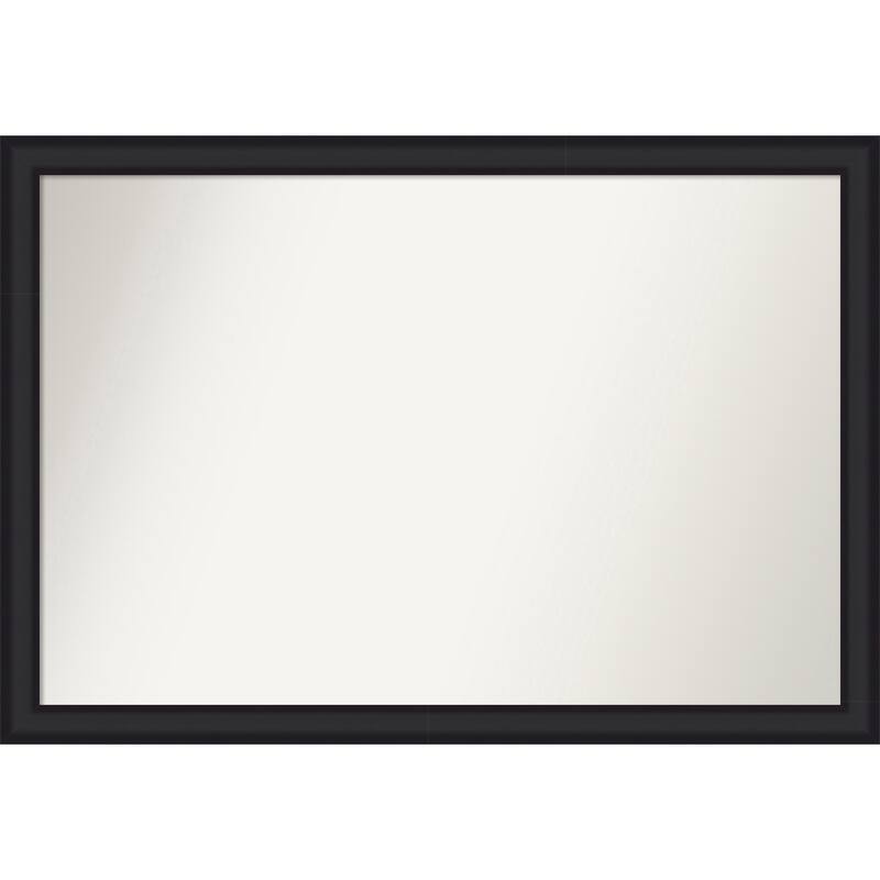 Oliver Narrow Non-Beveled Wood Framed Bathroom Vanity Wall Mirror