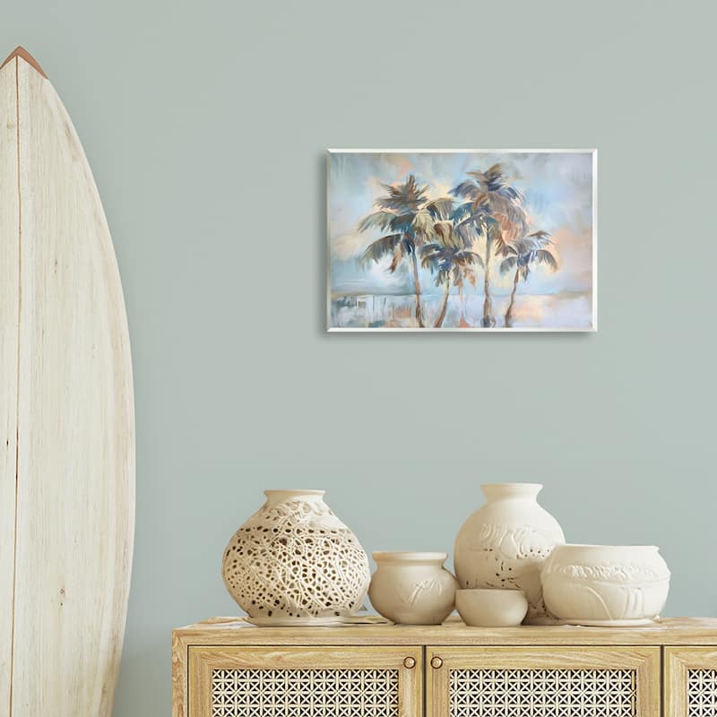 Stupell Cool Palm Trees Sunrise Wall Plaque Art Design By Ramona Murdock