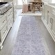 preview thumbnail 2 of 5, LOOM & LUXE Blue/Cream 2'6''x10' Runner Area Rugs - 120" D x 30" W x 0.14" H
