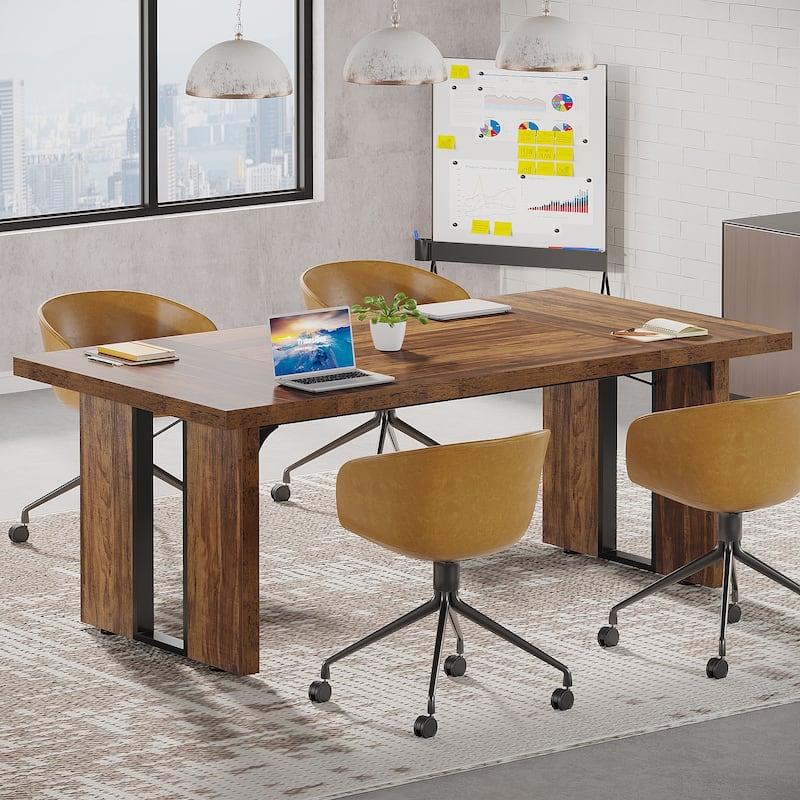 6FT Rectangular Conference Table Office Meeting Room Table