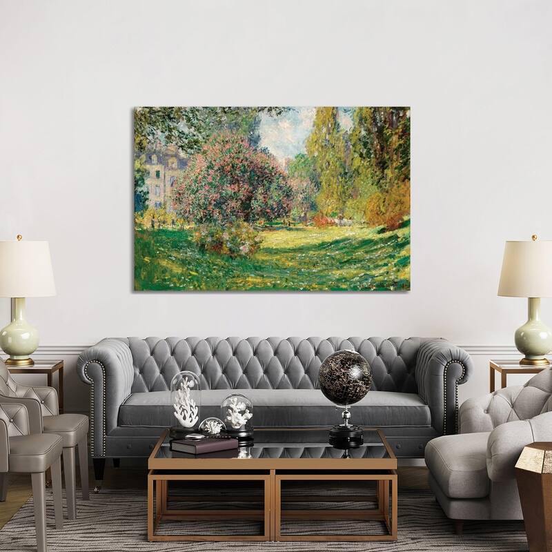 iCanvas "Landscape-The Parc Monceau" by Claude Monet Canvas Print