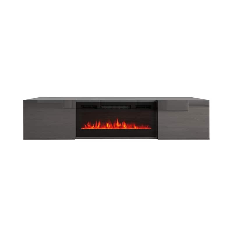 Cali EF Wall Mounted Electric Fireplace Modern 72" TV Stand