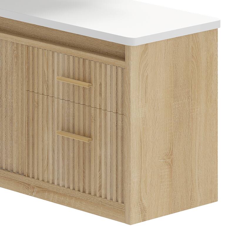 Moasis L-Shaped Electric Standing Desk with LED Lights