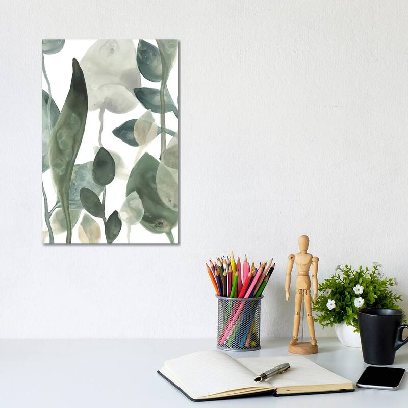 iCanvas "Water Leaves III" by June Erica Vess Canvas Print - 12x8x0.75