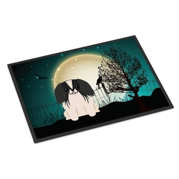 Carolines Treasures BB2295MAT Halloween Scary Pekingnese Black White Indoor or Outdoor Mat 18 x 0.25 x 27 in.