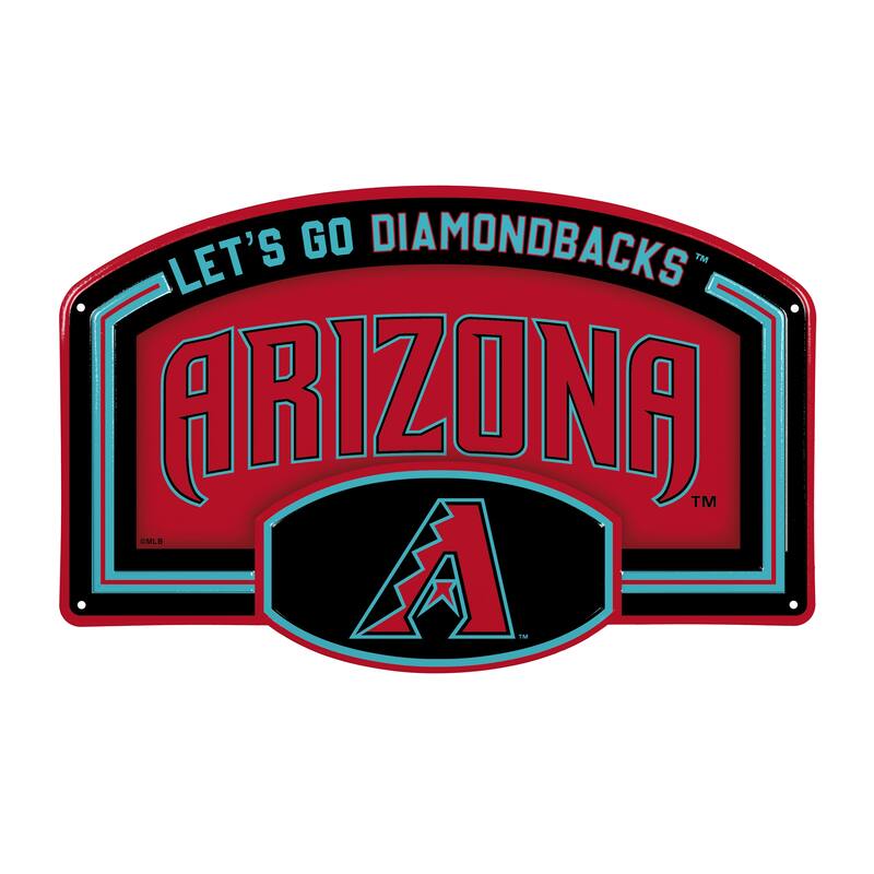 Arizona Diamondbacks Embossed Steel Wall Sign, 11" x 17"