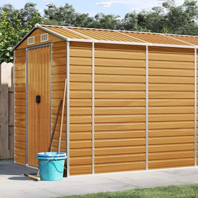 vidaXL Garden Shed Metal Outdoor Storage Shed Anthracite Galvanized Steel