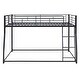 preview thumbnail 6 of 10, Full XL Over Queen Metal Bunk Bed, Black