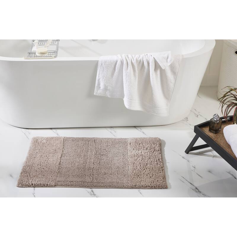 Better Trends Bath Rug 100% Cotton Water Absorbent Tufted Bathroom Rug Set for Shower, Sink Mats Machine Wash Granada Collection