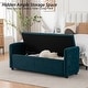 preview thumbnail 26 of 48, Storage Bench for Bedroom, 60" End of Bed Bench for King Size Bed Modern Upholstered Long Bench with Tufted Arm