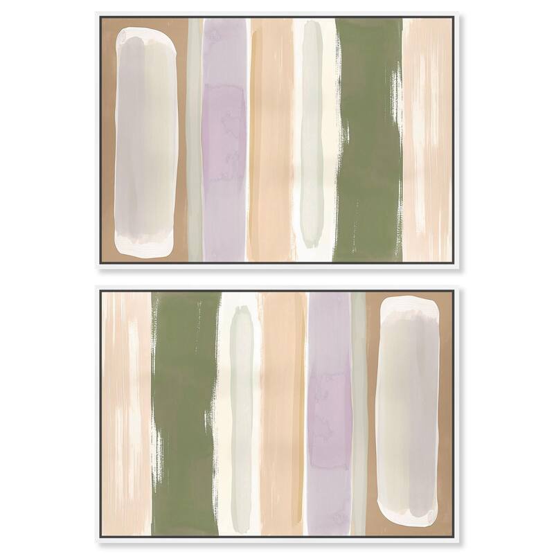 Sandstone Hush Canvas by Art Remedy - 36" x 54" - White