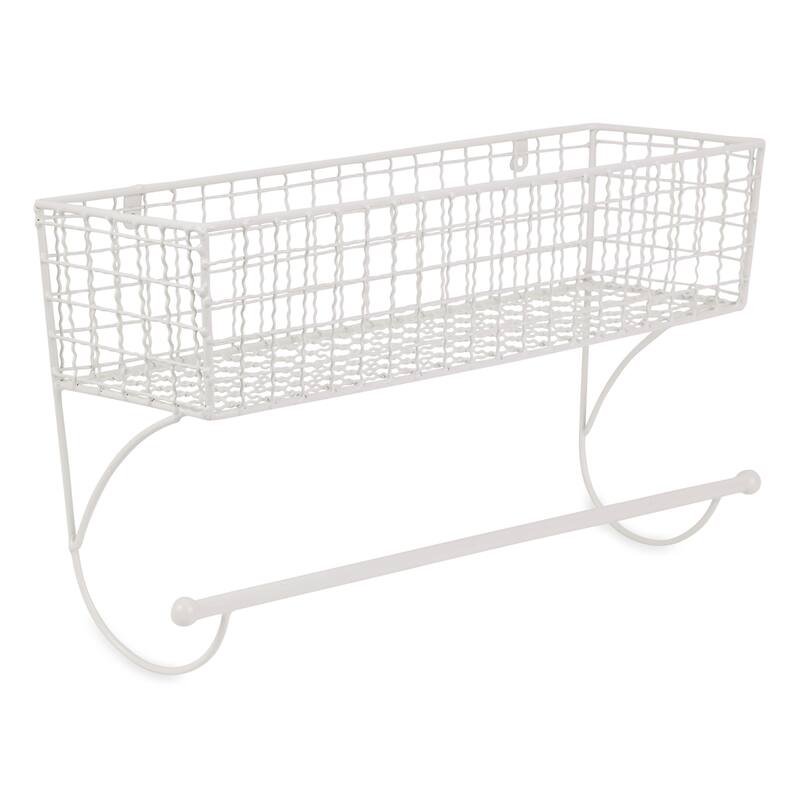 DII Farmhouse Towel Rack - Large Towel Bar - Antique White