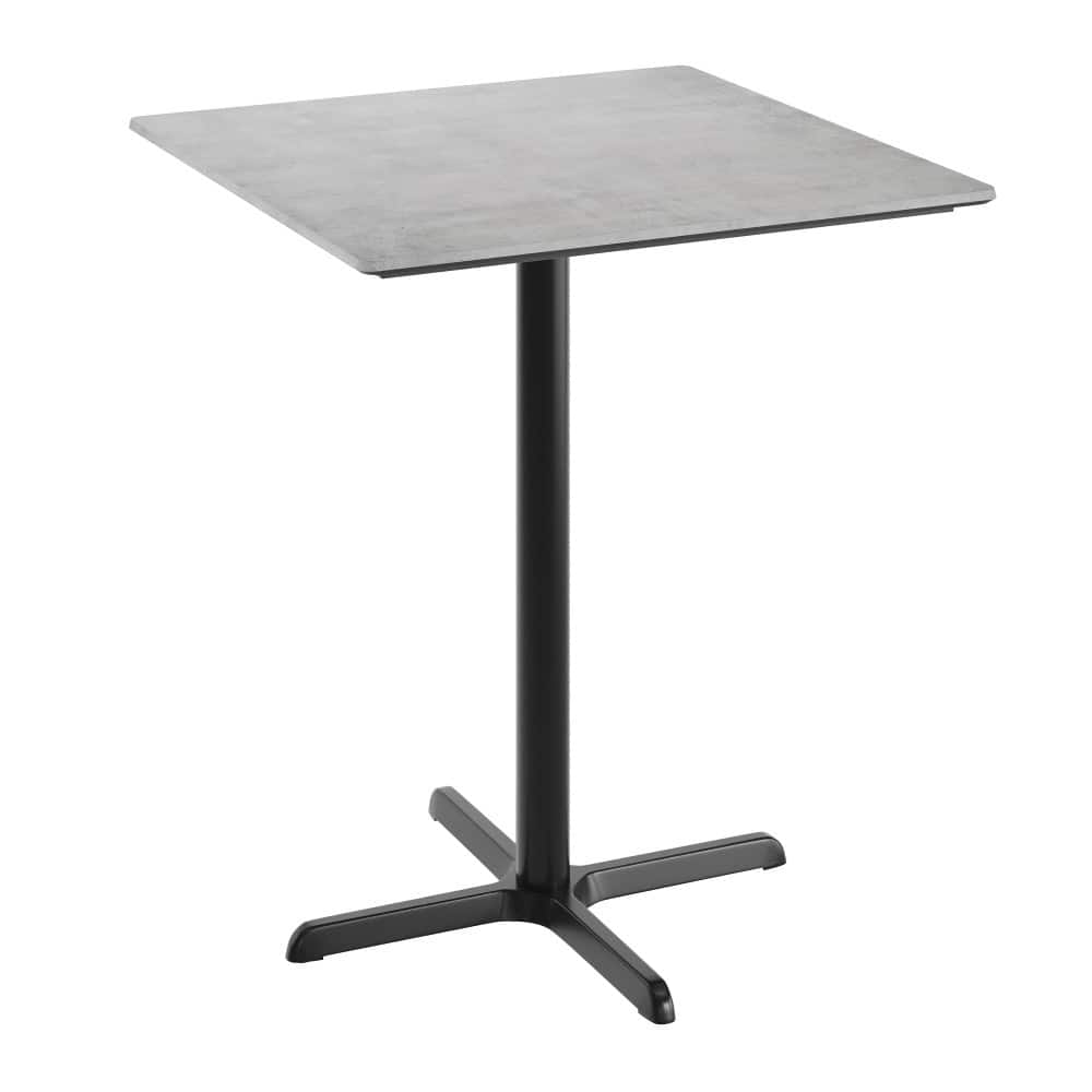 Commercial HPL Tabletop with Bar Height Crisscross Base - 36"W x 36"D x 42"H