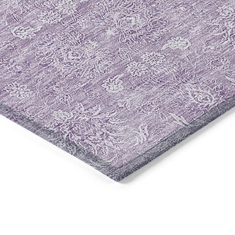 HomeRoots Floral Transitional Rectangle Outdoor Rug