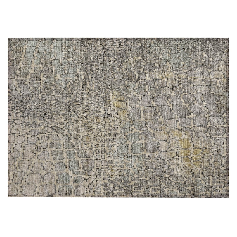 Machine Washable Indoor/ Outdoor Modern Cobble Chantille Rug