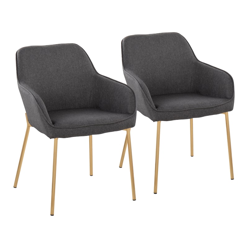 Silver Orchid Galotti Gold Upholstered Dining Chair (Set of 2)
