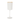 Set of 6 White Square Shaped Water Glasses with Gold Rim - 9.25"H
