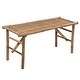 preview thumbnail 2 of 7, vidaXL Folding Patio Bench with Cushion 46.5" Bamboo - 46.5" x 15" x 17.7"