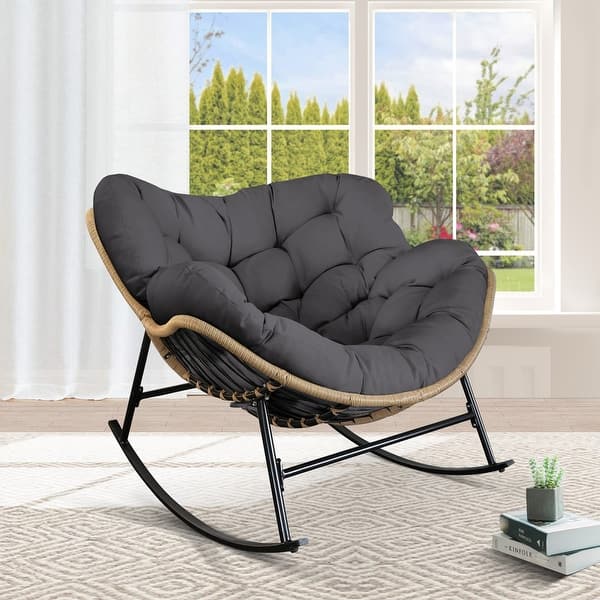 Rocking Chair Indoor/Outdoor Comfy ,Multi-Level Adjustment Living