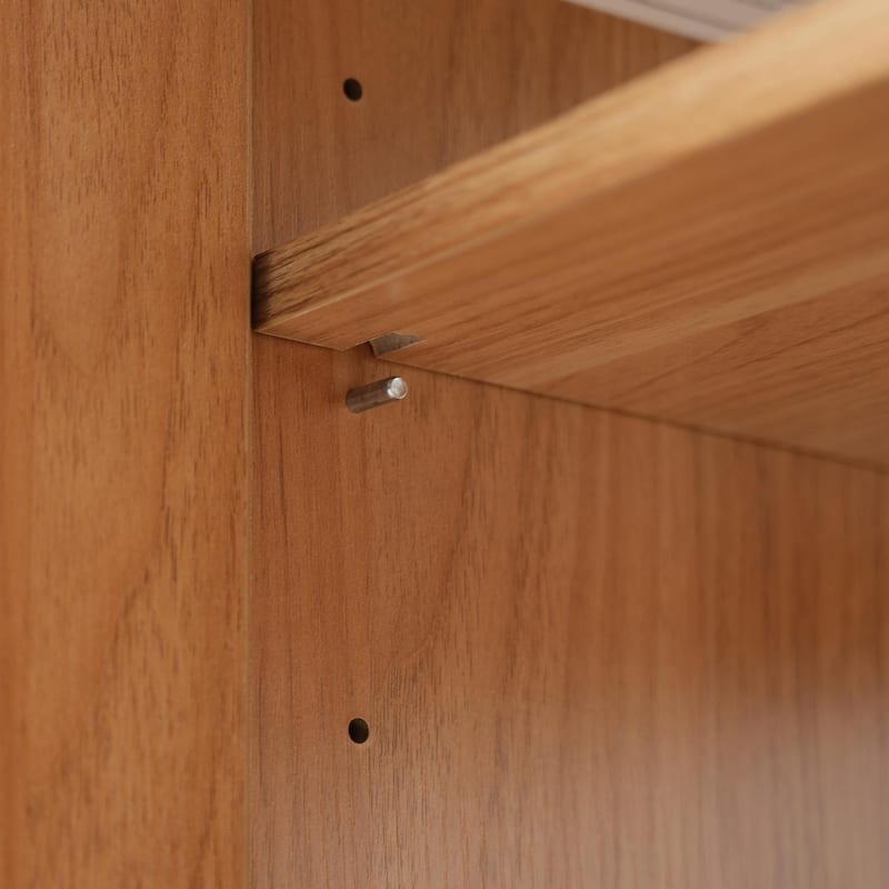 GDFStudio - Eleanor Traditional Wood Grain Bathroom Vanity with U-Shaped Adjustable Shelf, Ceramic Sink & Soft-Close Doors