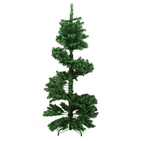 5.5' Green Slim Spiral Pine Artificial Christmas Tree - Unlit - 5.5 Foot