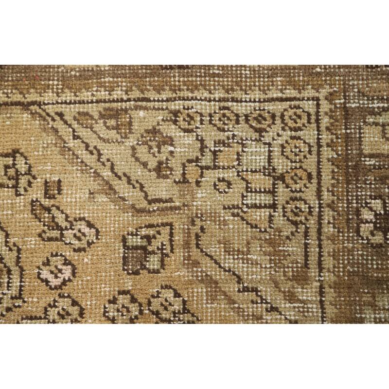 Hand Knotted Oriental 100% Wool Carpet Traditional Medallion Yellow & Gold Tabriz Area Rug - 4' 8'' X 3' 3''